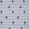 Pieni lisäkuva, jossa Trikoo flamingot kapeilla raidoilla -sininen