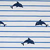 Pieni lisäkuva, jossa Trikoo delfiinit kapeilla raidoilla -sininen