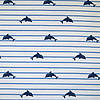 Pieni lisäkuva, jossa Trikoo delfiinit kapeilla raidoilla -sininen