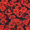 Pieni lisäkuva, jossa Viskoosi punaiset kukat mustalla