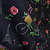 Pieni lisäkuva, jossa Trikoo digiprint pyörät ja ruusut Pariisissa