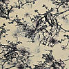 Pieni lisäkuva, jossa Viskoosi-pellavatrikoo mustavalkoiset kukkaoksat