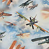 Pieni lisäkuva, jossa Trikoo digiprint isot vanhat lentokoneet pilvissä