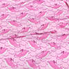 Pieni lisäkuva, jossa Pakanloppu (0,8m): Trikoo suihkuttavat valaat vaaleanpunaisella