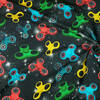 Pieni lisäkuva, jossa Pakanloppu (1m): Trikoo digiprint värikkäät spinnerit tähdissä