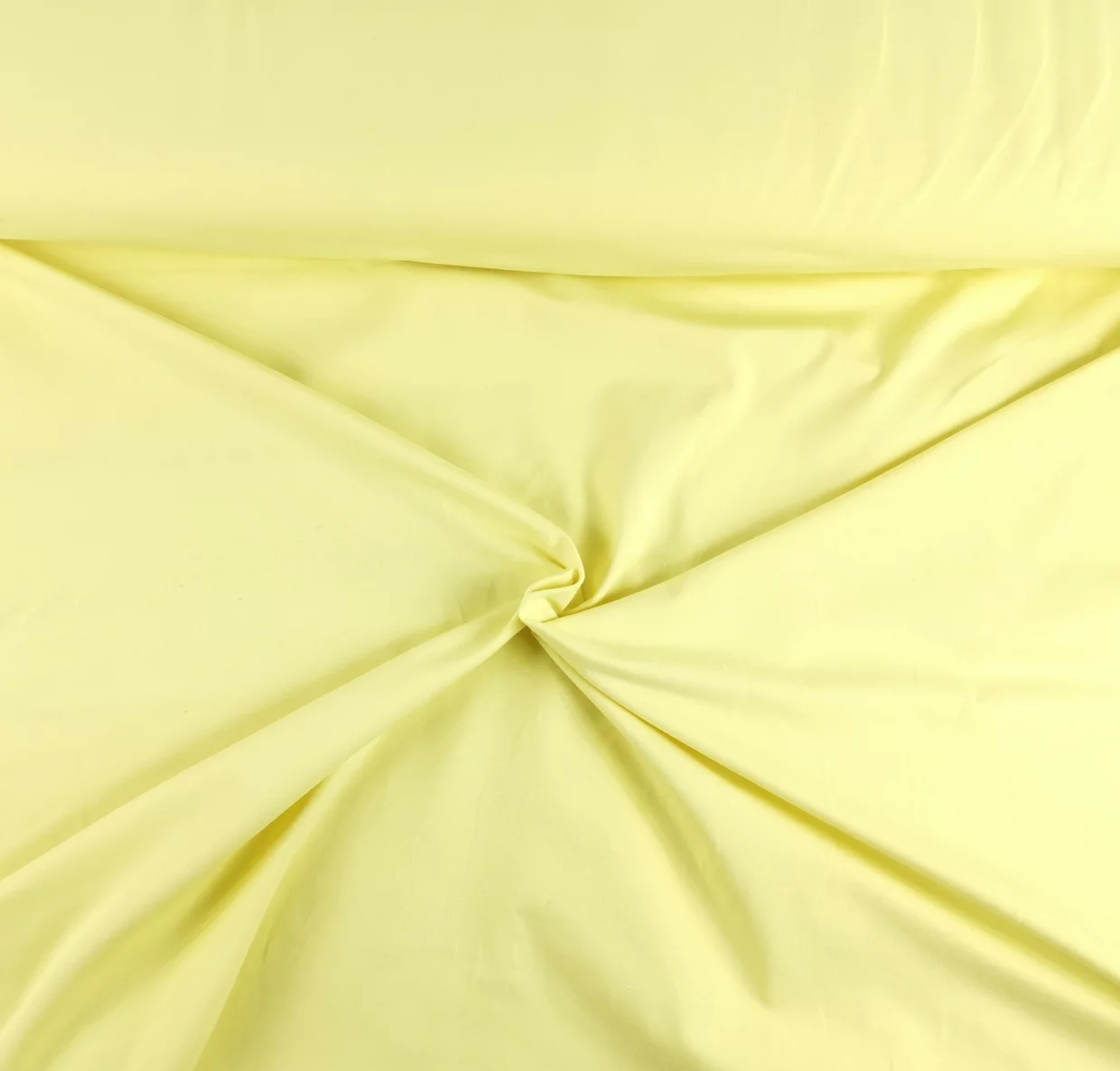 Kuvassa Yksivärinen puuvillatrikoo - vähän elastaania Pehmeä keltainen - X810
